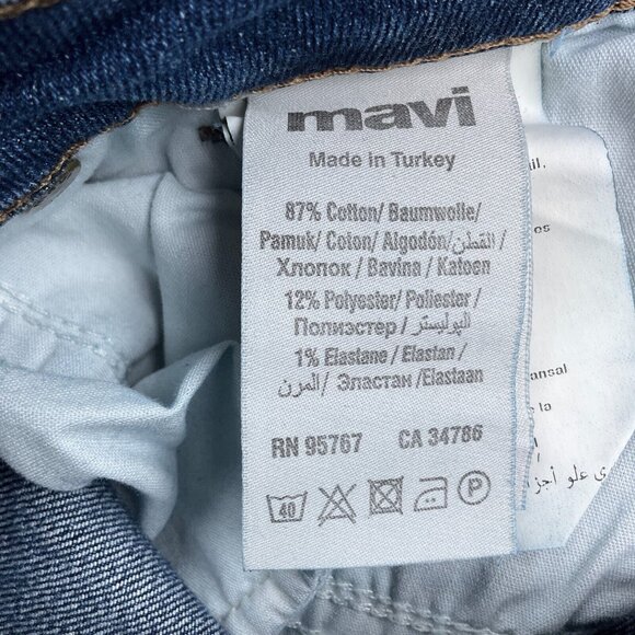 Mavi Jeans Women 31Wx31L Blue Emma Slim Boyfriend Whisker Low Stretch Skinny - Picture 6 of 14